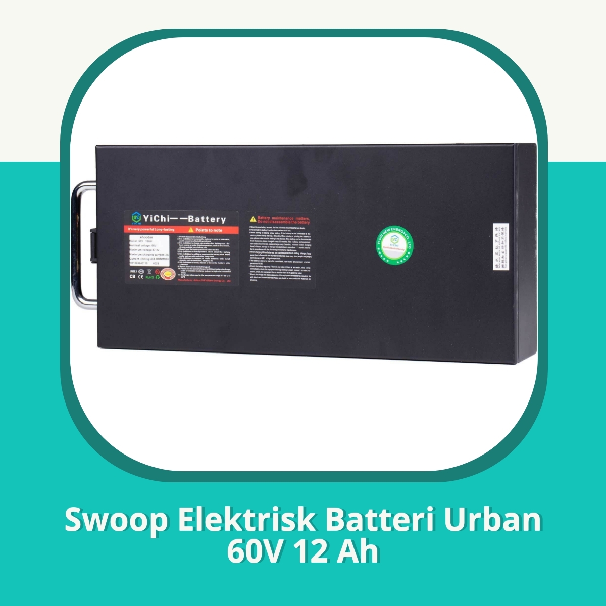 Anmeldelse af Swoop Elektrisk Batteri Urban 60V 12 Ah