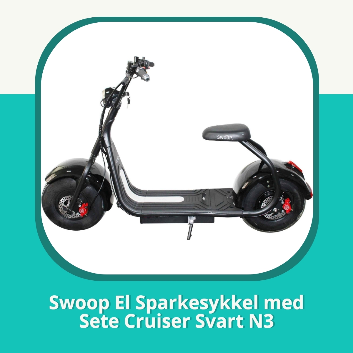 Anmeldelse af Swoop El Sparkesykkel med Sete Cruiser Svart N3