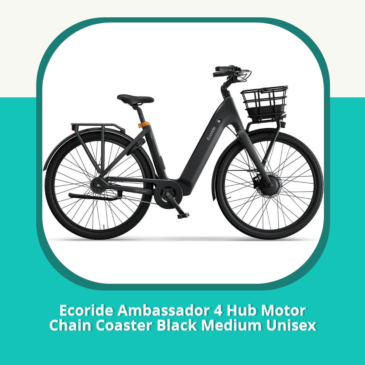 Anmeldelse af Ecoride Ambassador 4 Hub Motor Chain Coaster Black Medium Unisex