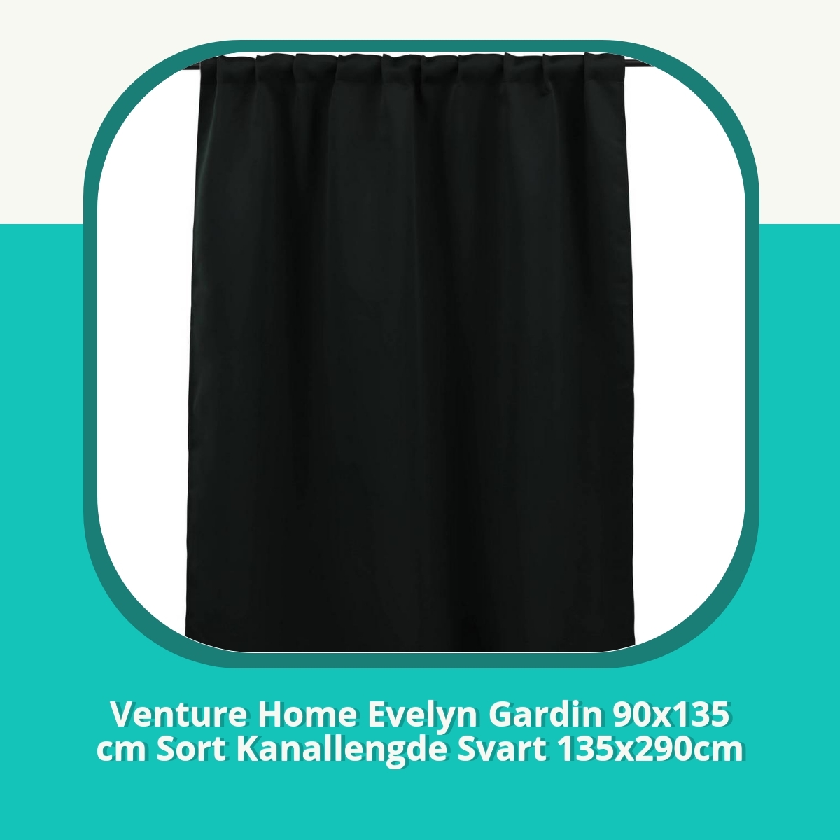 Anmeldelse af Venture Home Evelyn Gardin 90x135 cm Sort Kanallengde Svart 135x290cm