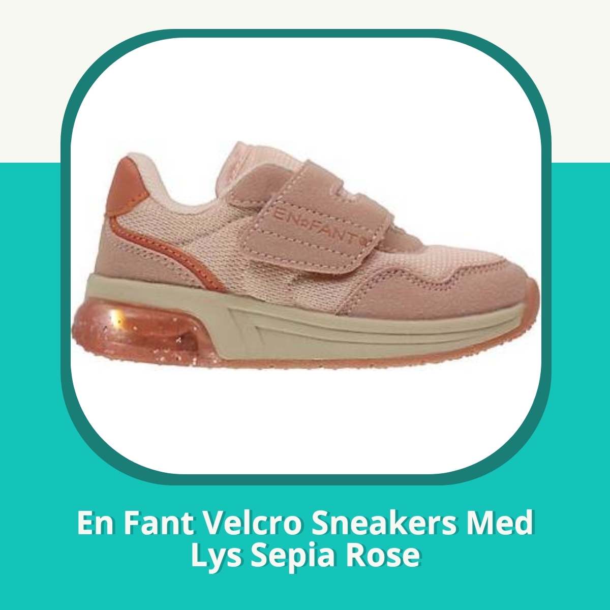 Anmeldelse af En Fant Velcro Sneakers Med Lys Sepia Rose