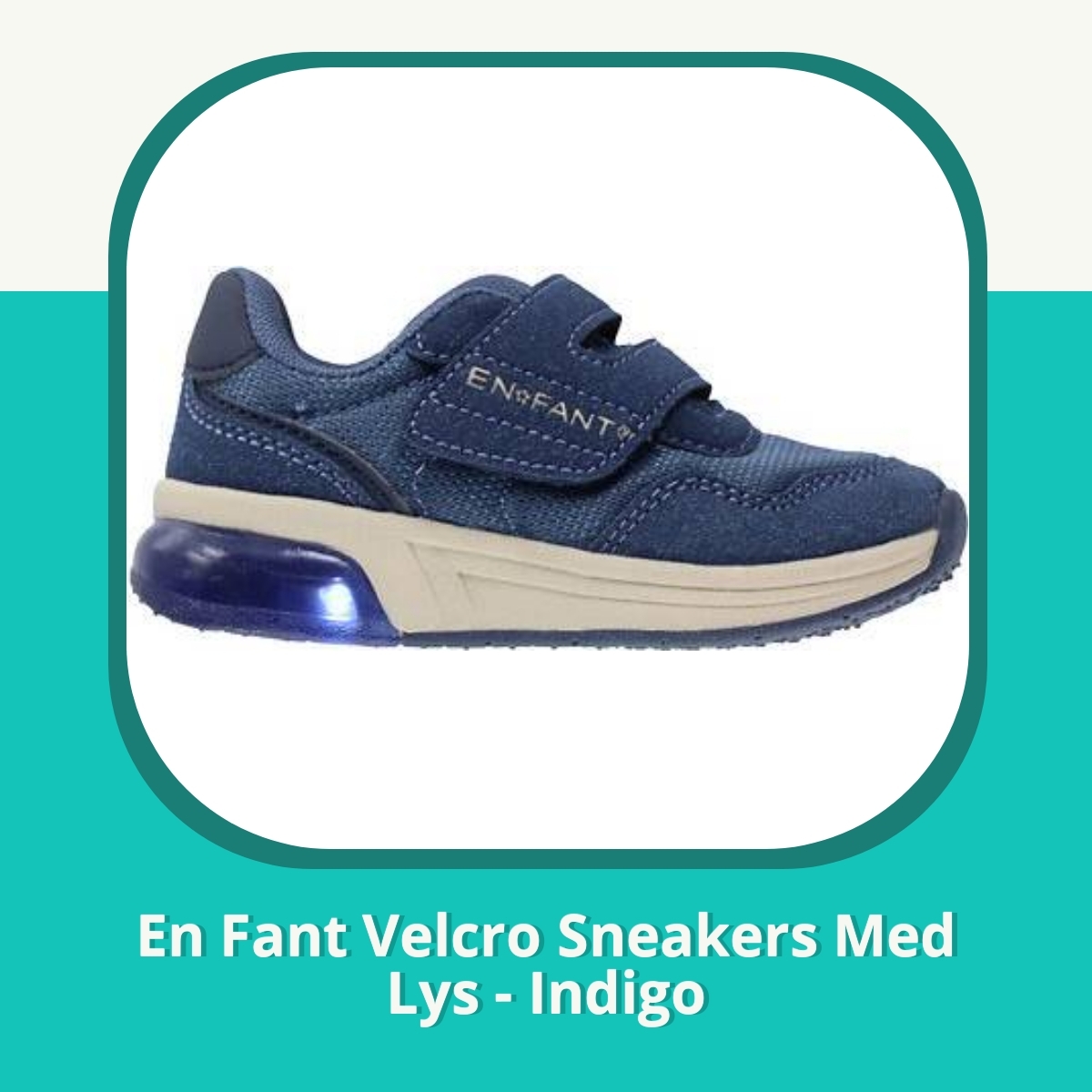 Anmeldelse af En Fant Velcro Sneakers Med Lys - Indigo