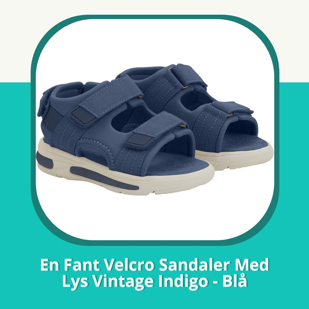 Anmeldelse En Fant Velcro Sandaler Med Lys Vintage Indigo - Blå