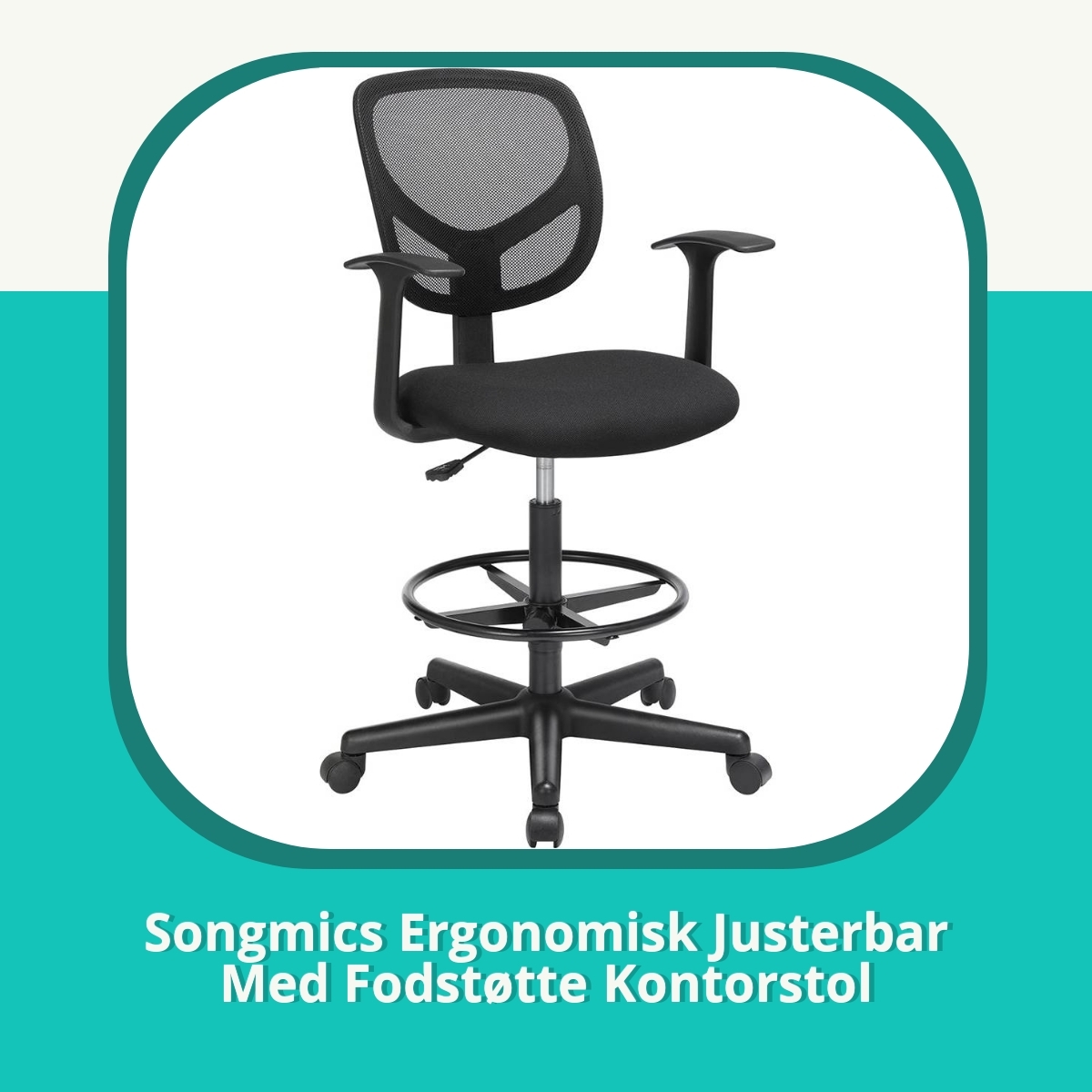 Anmeldelse af Songmics Ergonomisk Justerbar Med Fodstøtte Kontorstol