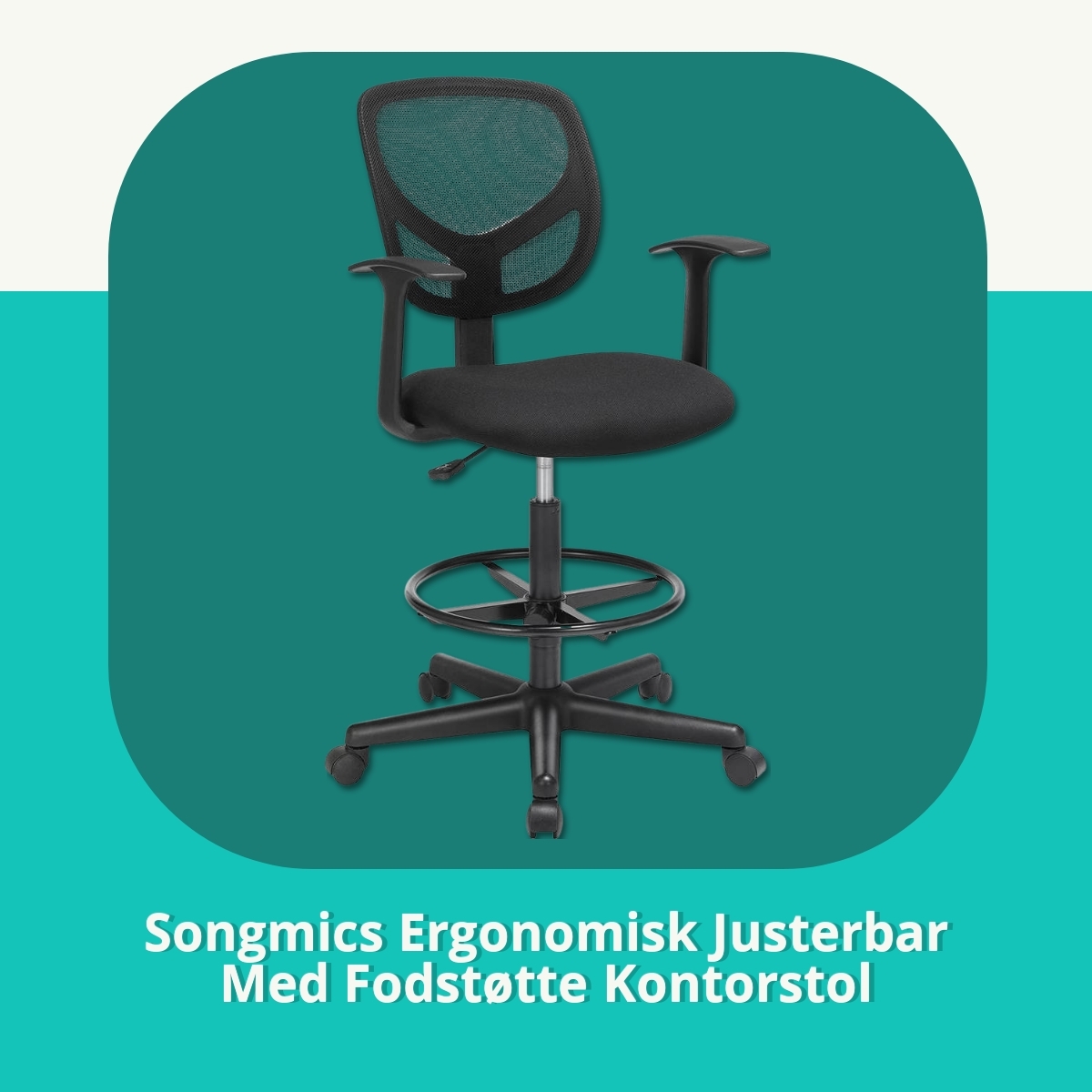 Anmeldelse af Songmics Ergonomisk Justerbar Med Fodstøtte Kontorstol