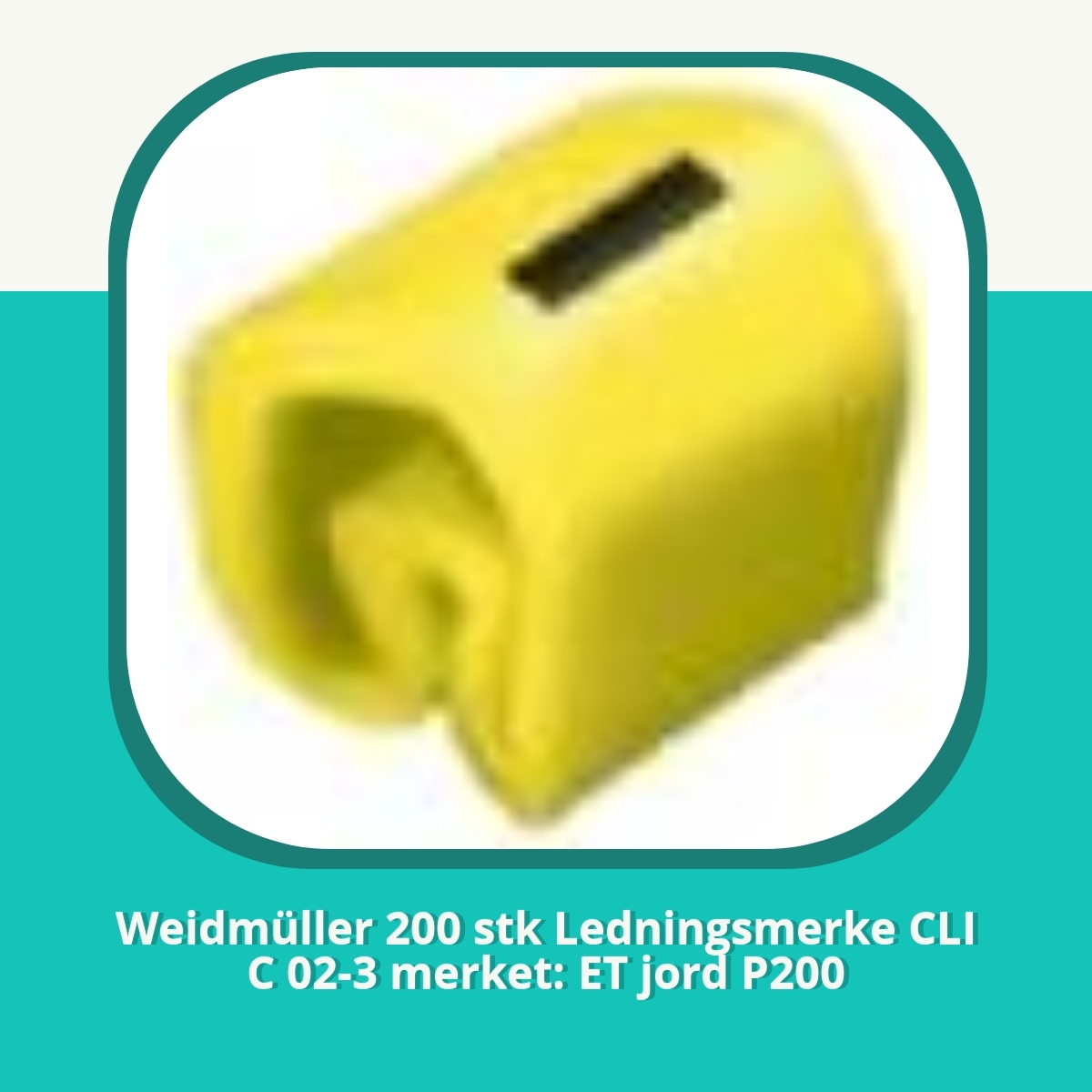 Anmeldelse af Weidmüller 200 stk Ledningsmerke CLI C 02-3 merket: ET jord P200