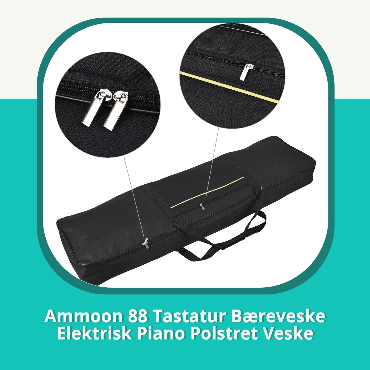 Anmeldelse af Ammoon 88 Tastatur Bæreveske Elektrisk Piano Polstret Veske