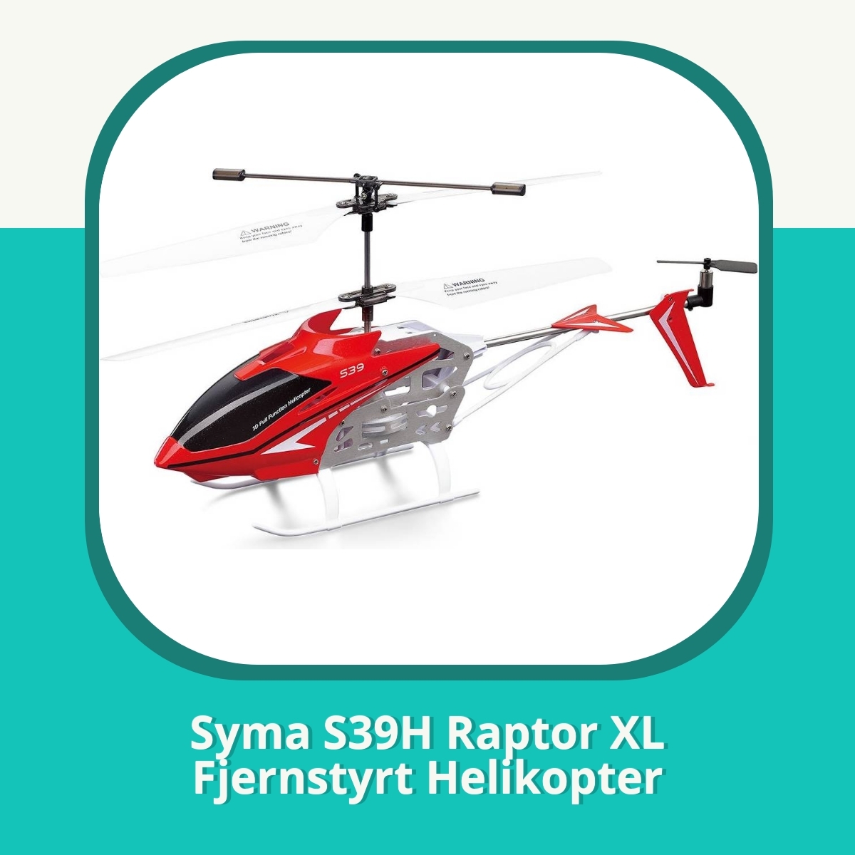 Anmeldelse Syma S39H Raptor XL Fjernstyrt Helikopter