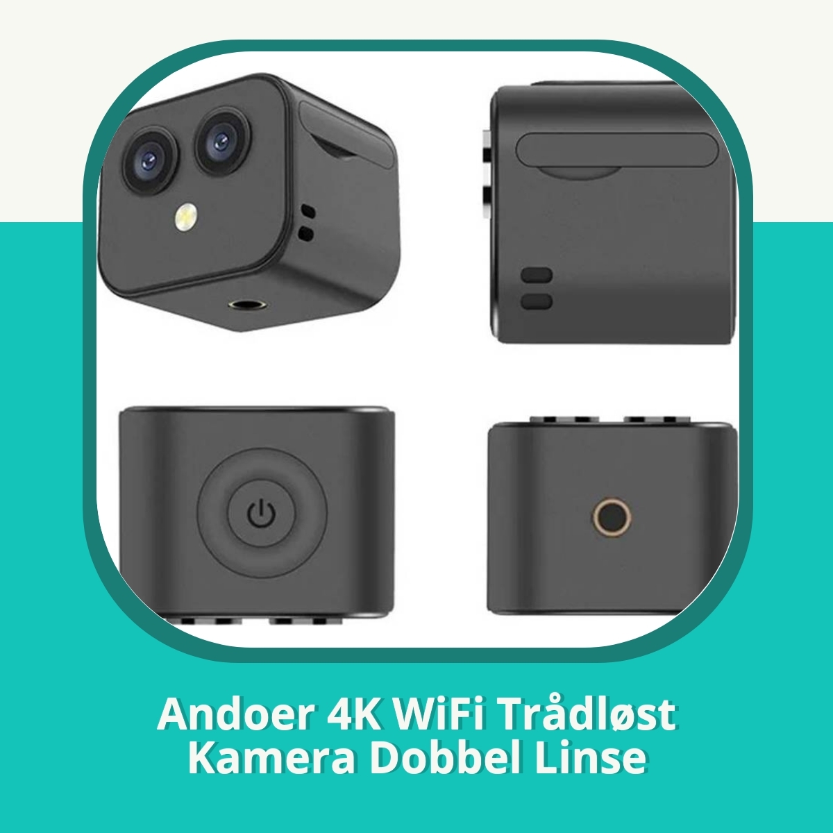 Anmeldelse af Andoer 4K WiFi Trådløst Kamera Dobbel Linse