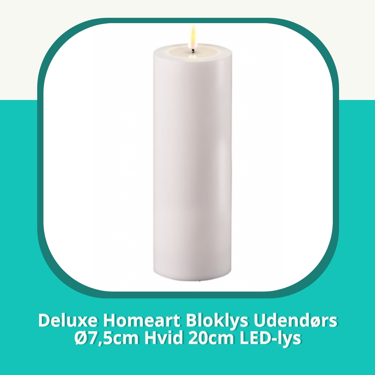 Anmeldelse af Deluxe Homeart Bloklys Udendørs Ø7,5cm Hvid 20cm LED-lys