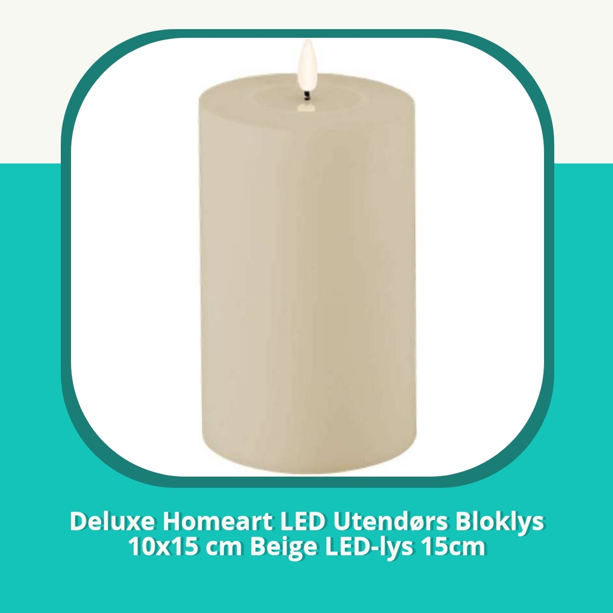 Anmeldelse af Deluxe Homeart LED Utendørs Bloklys 10x15 cm Beige LED-lys 15cm