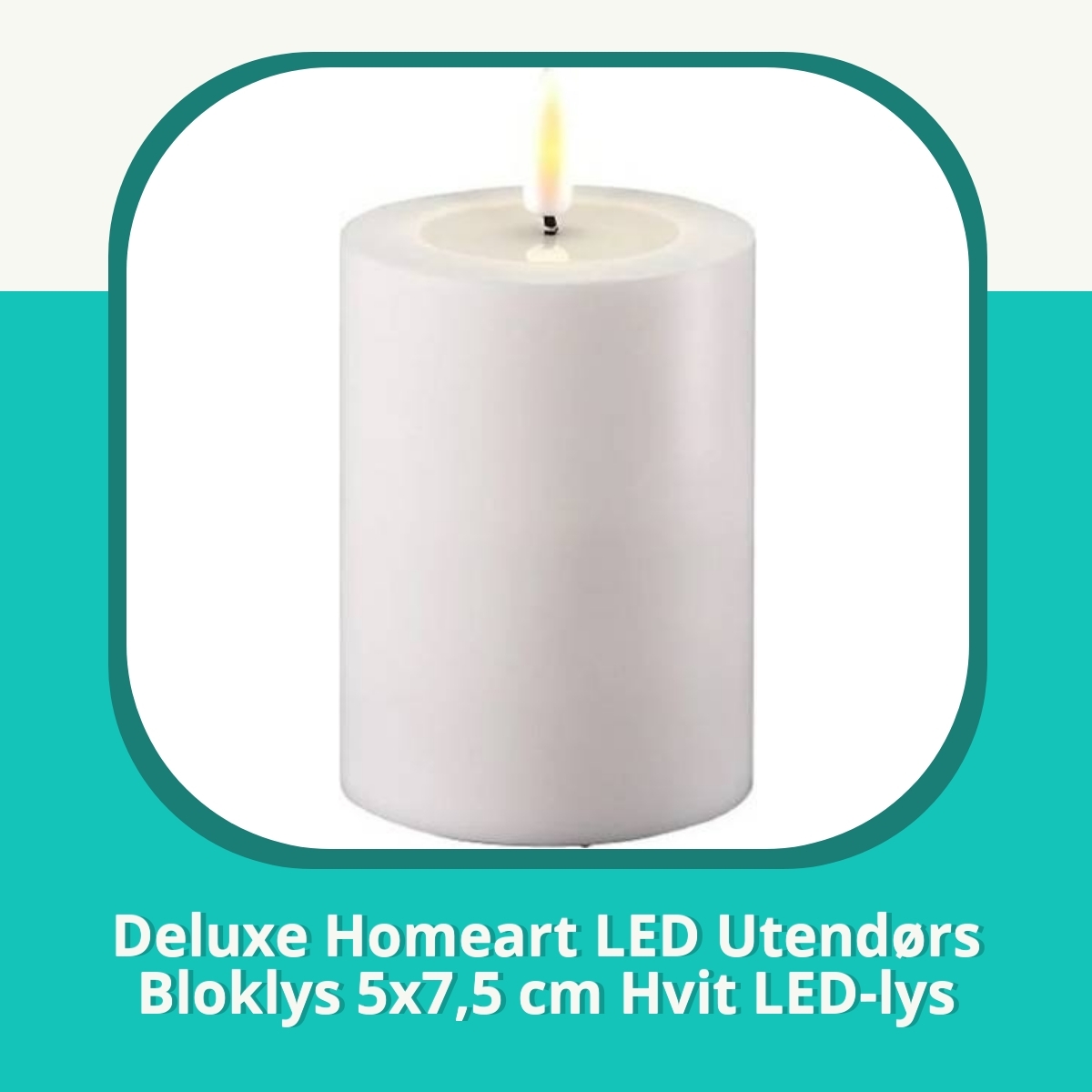 Anmeldelse af Deluxe Homeart LED Utendørs Bloklys 5x7,5 cm Hvit LED-lys