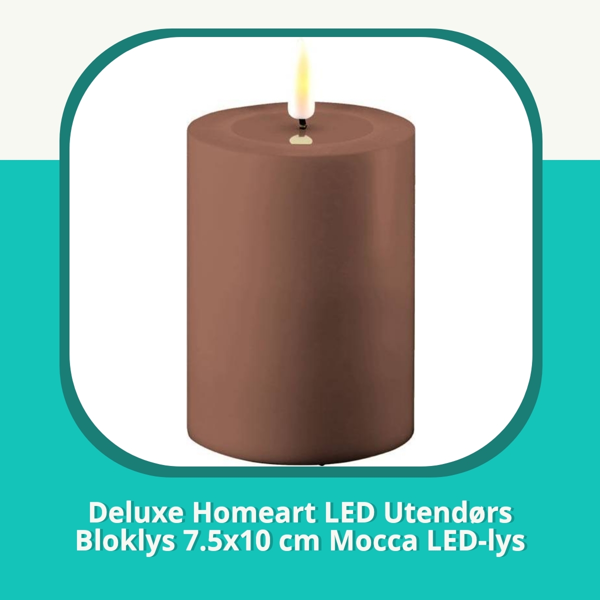 Anmeldelse Deluxe Homeart LED Utendørs Bloklys 7.5x10 cm Mocca LED-lys