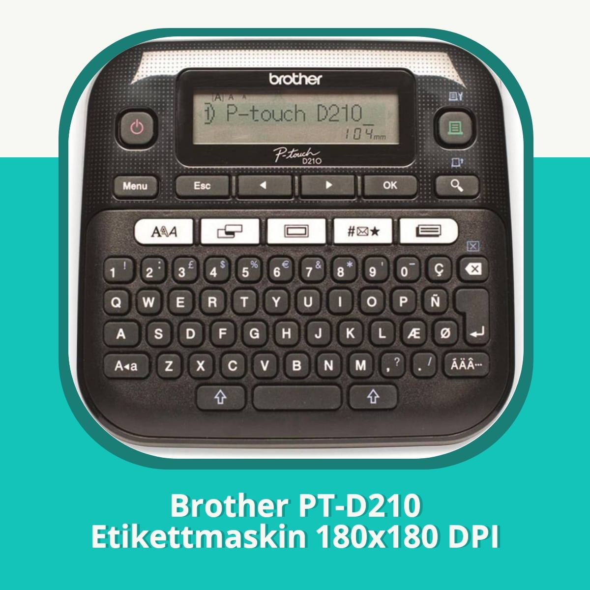 Anmeldelse af Brother PT-D210 Etikettmaskin 180x180 DPI