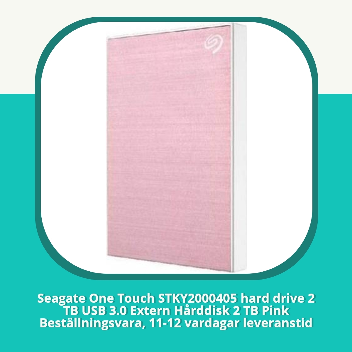 Recension Seagate One Touch STKY2000405 hard drive 2 TB USB 3.0 Extern Hårddisk 2 TB Pink Beställningsvara, 11-12 vardagar leveranstid