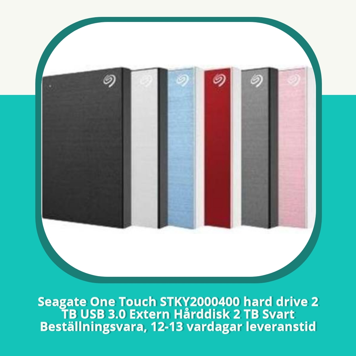 Recension af Seagate One Touch STKY2000400 hard drive 2 TB USB 3.0 Extern Hårddisk 2 TB Svart Beställningsvara, 12-13 vardagar leveranstid