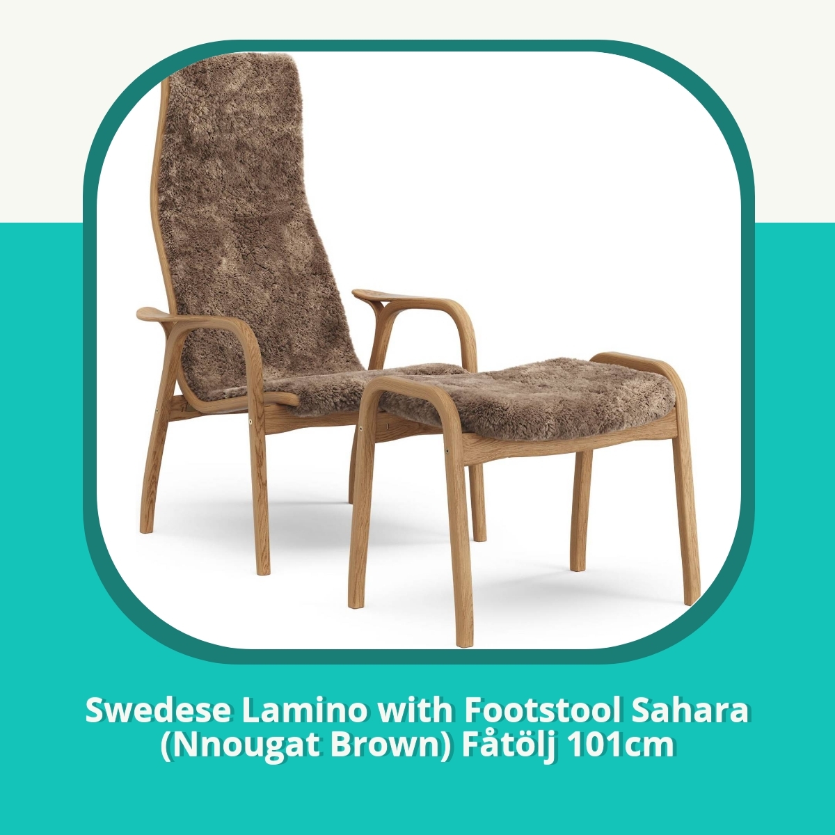 Recension af Swedese Lamino with Footstool Sahara (Nnougat Brown) Fåtölj 101cm