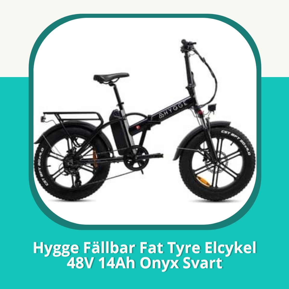 Recension Hygge Fällbar Fat Tyre Elcykel 48V 14Ah Onyx Svart