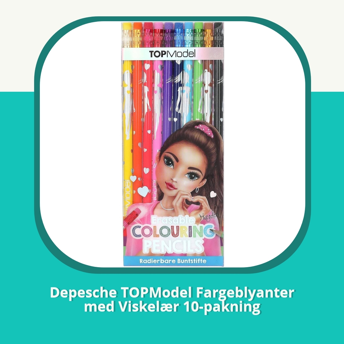 Anmeldelse af Depesche TOPModel Fargeblyanter med Viskelær 10-pakning