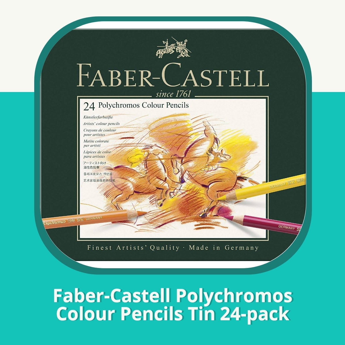 Recension Faber-Castell Polychromos Colour Pencils Tin 24-pack