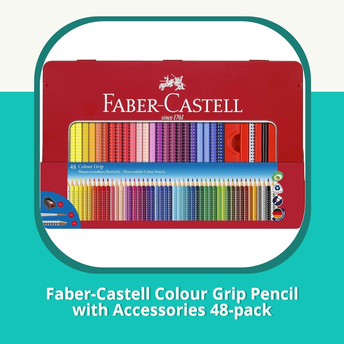 Anmeldelse af Faber-Castell Colour Grip Pencil with Accessories 48-pack
