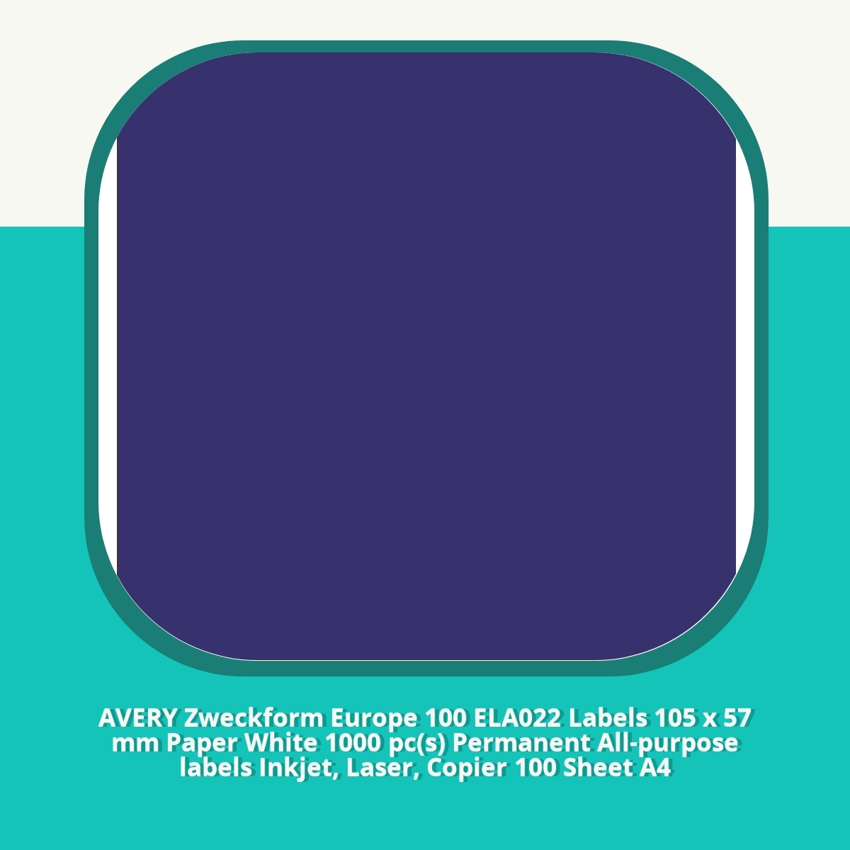 Anmeldelse AVERY Zweckform Europe 100 ELA022 Labels 105 x 57 mm Paper White 1000 pc(s) Permanent All-purpose labels Inkjet, Laser, Copier 100 Sheet A4