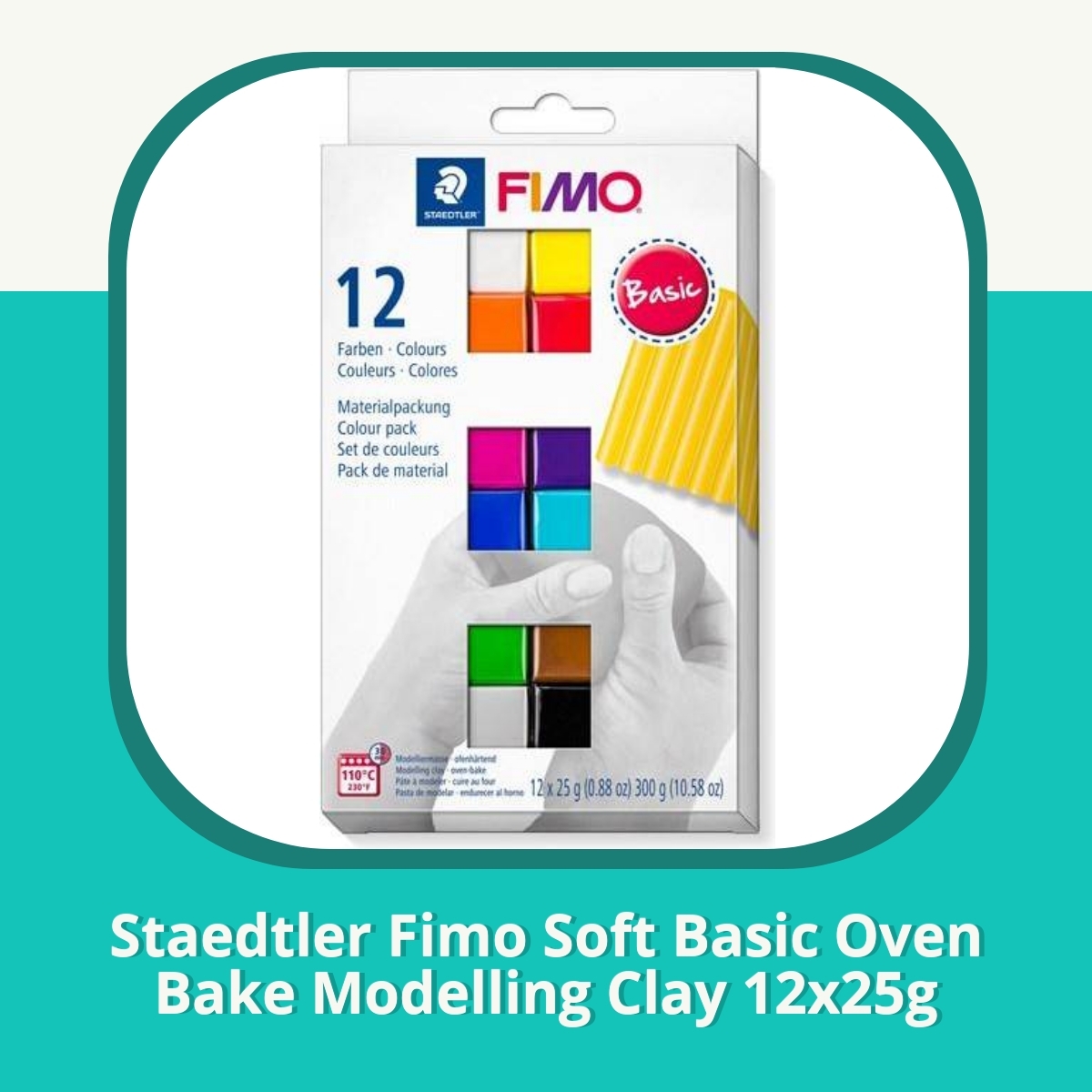 Anmeldelse af Staedtler Fimo Soft Basic Oven Bake Modelling Clay 12x25g