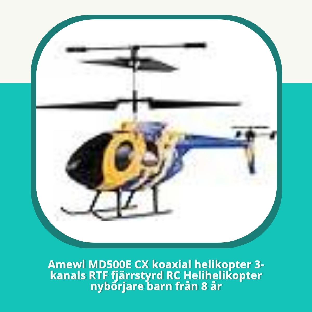 Recension af Amewi MD500E CX koaxial helikopter 3-kanals RTF fjärrstyrd RC Helihelikopter nybörjare barn från 8 år