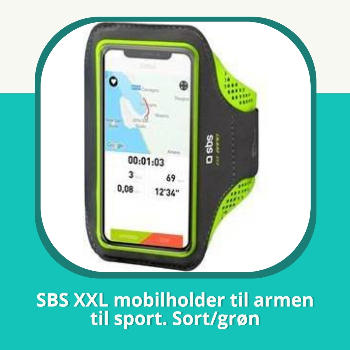 Anmeldelse af SBS XXL mobilholder til armen til sport. Sort/grøn