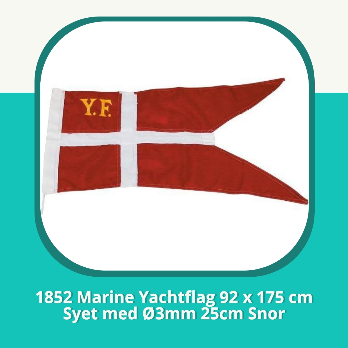 Anmeldelse af 1852 Marine Yachtflag 92 x 175 cm Syet med Ø3mm 25cm Snor