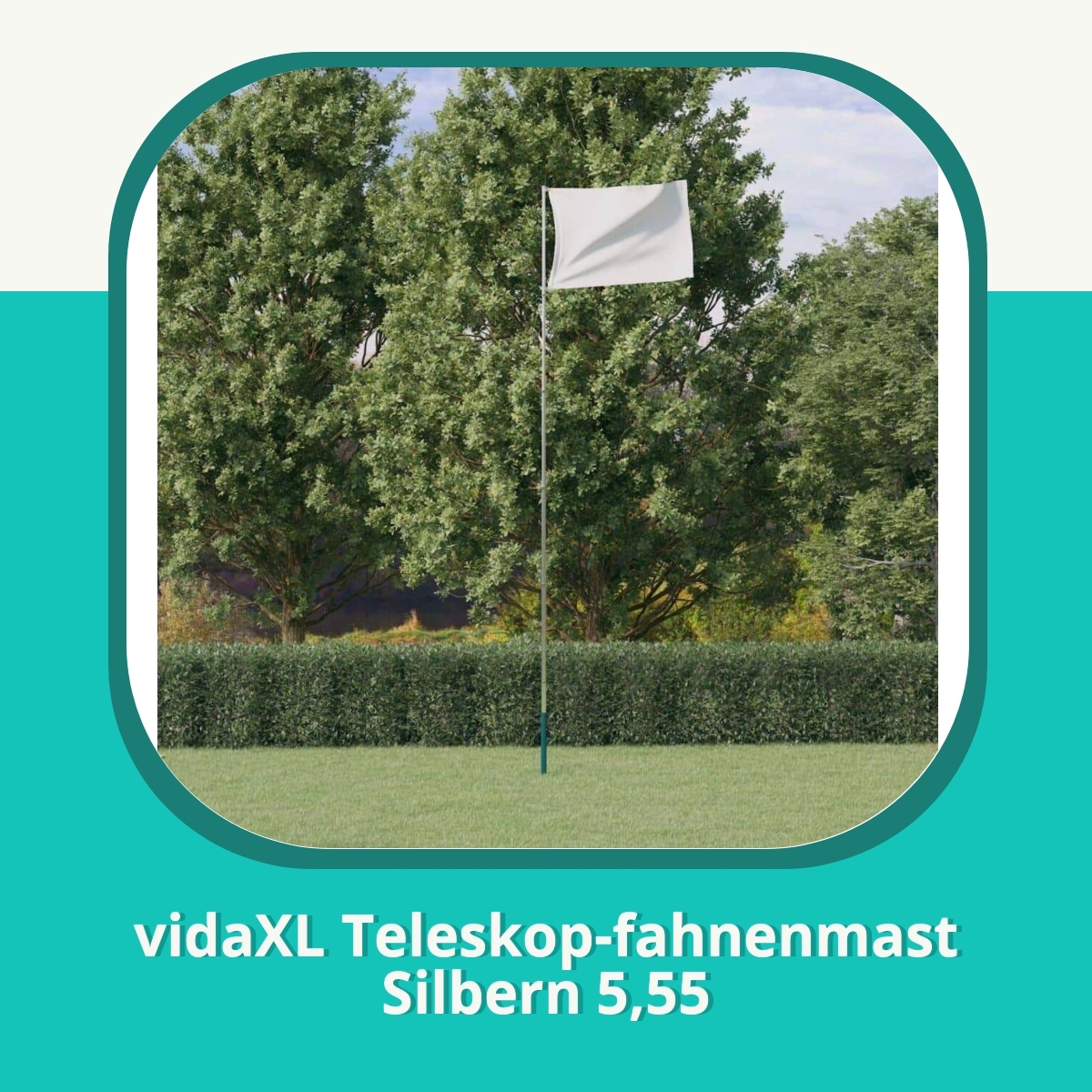 Anmeldelse af vidaXL Teleskop-fahnenmast Silbern 5,55