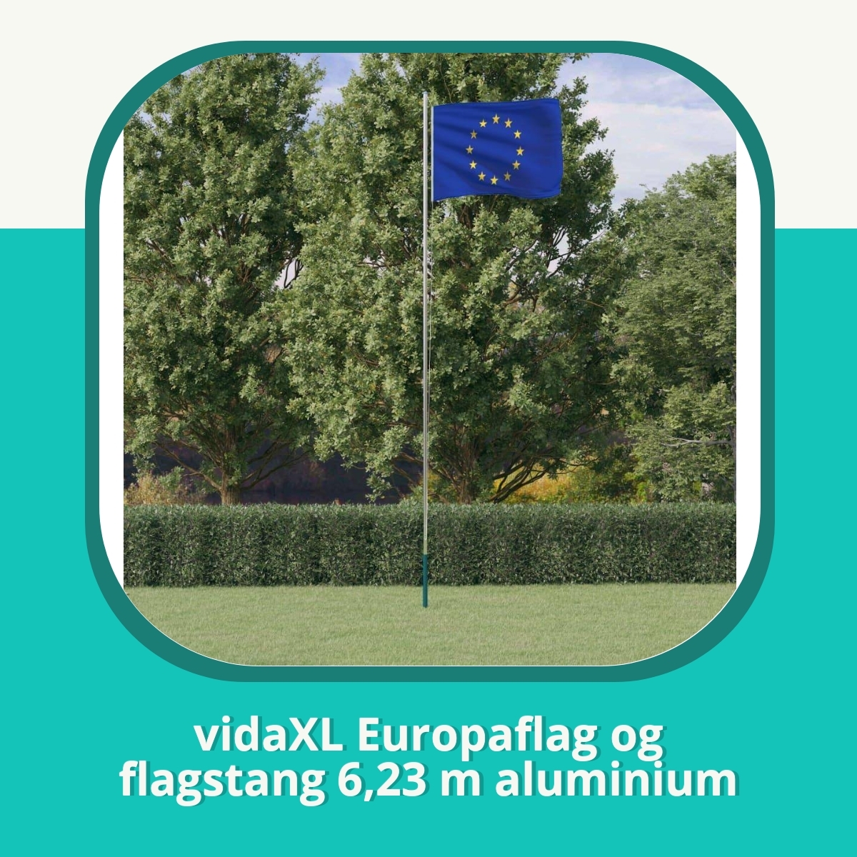 Anmeldelse af vidaXL Europaflag og flagstang 6,23 m aluminium