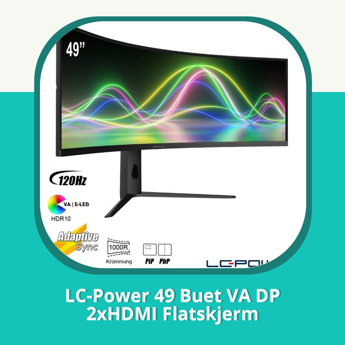 Anmeldelse af LC-Power 49 Buet VA DP 2xHDMI Flatskjerm