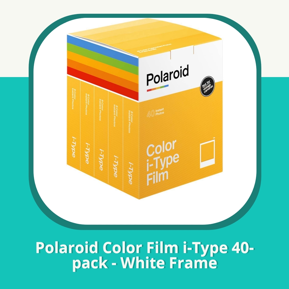 Anmeldelse af Polaroid Color Film i-Type 40-pack - White Frame
