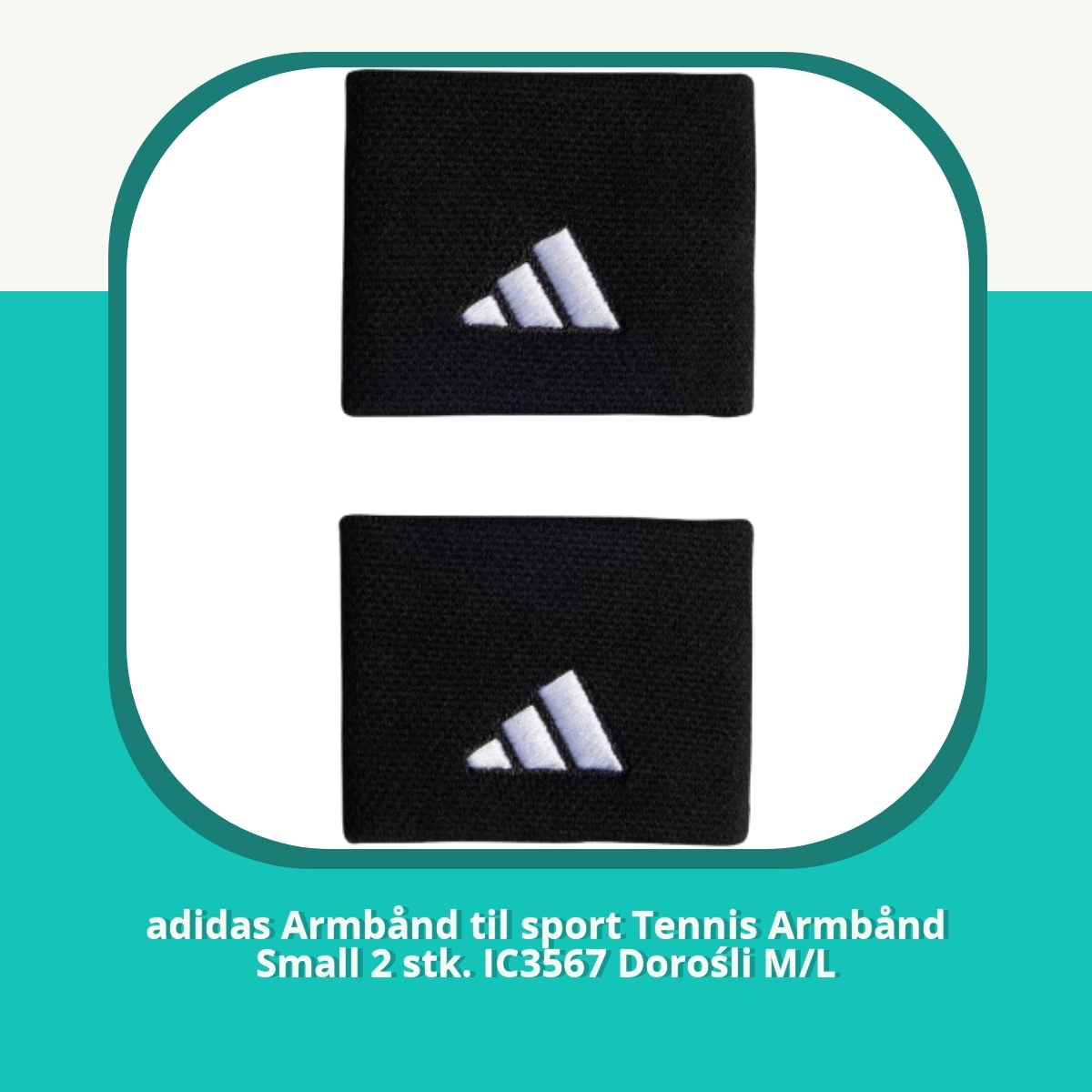 Anmeldelse af adidas Armbånd til sport Tennis Armbånd Small 2 stk. IC3567 Dorośli M/L