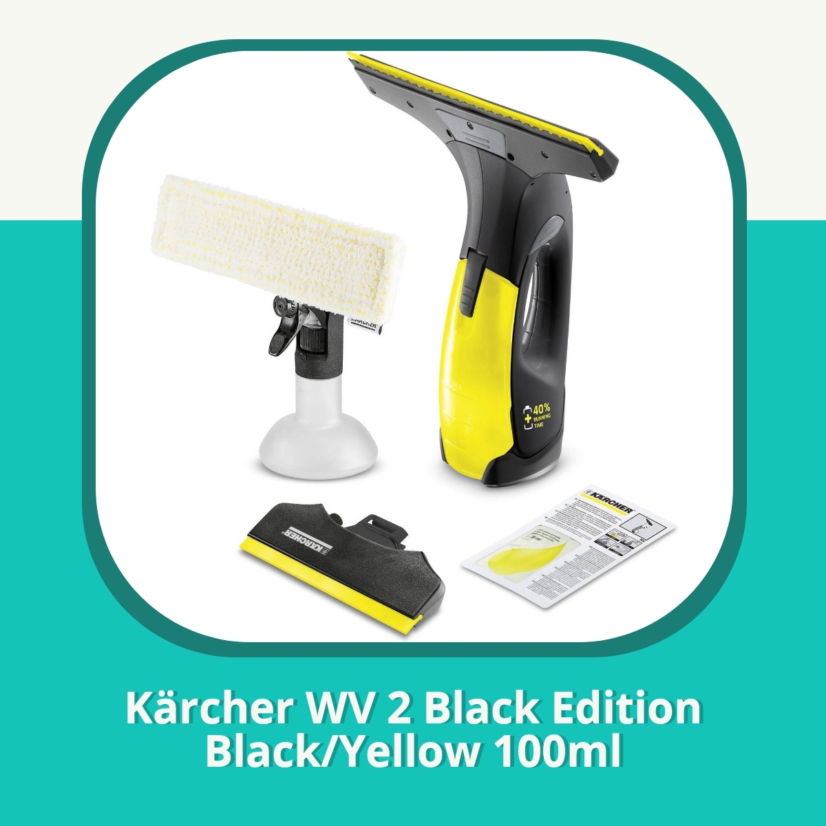 Recension af Kärcher WV 2 Black Edition Black/Yellow 100ml