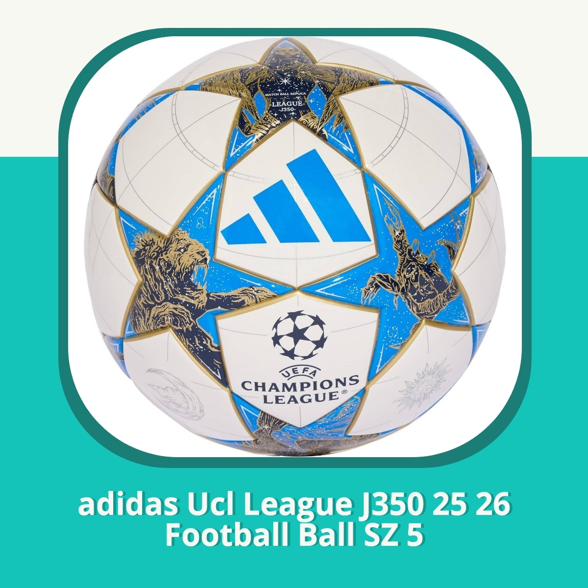 Recension af adidas Ucl League J350 25 26 Football Ball SZ 5