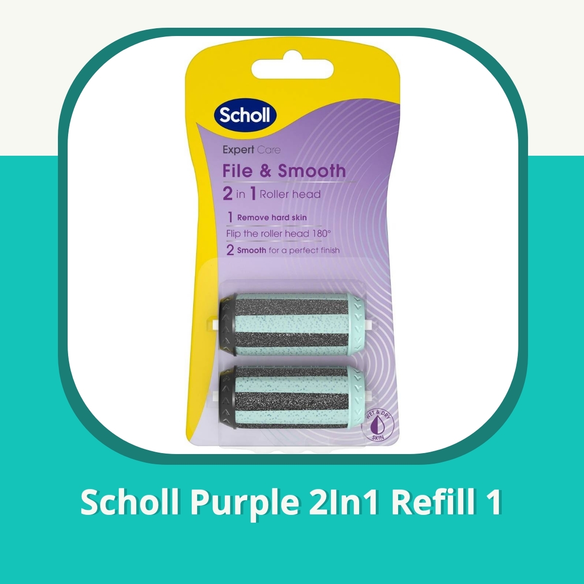 Anmeldelse af Scholl Purple 2In1 Refill 1
