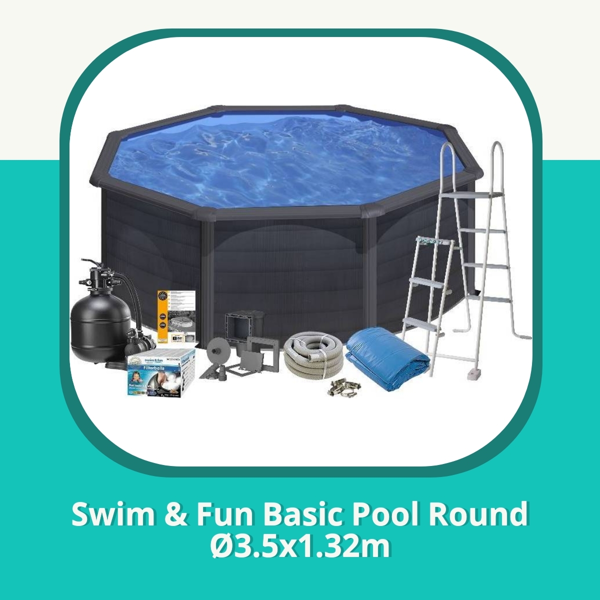 Recension af Swim & Fun Basic Pool Round Ø3.5x1.32m