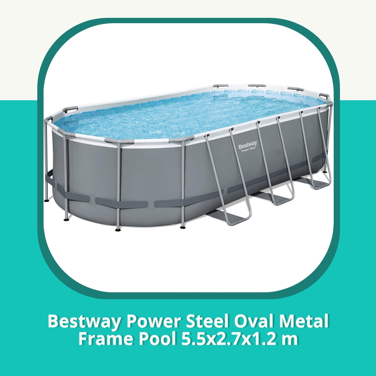 Recension af Bestway Power Steel Oval Metal Frame Pool 5.5x2.7x1.2 m