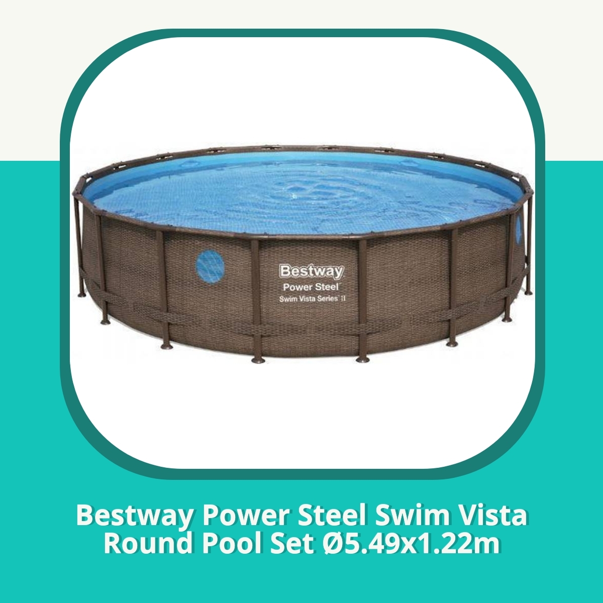 Recension af Bestway Power Steel Swim Vista Round Pool Set Ø5.49x1.22m