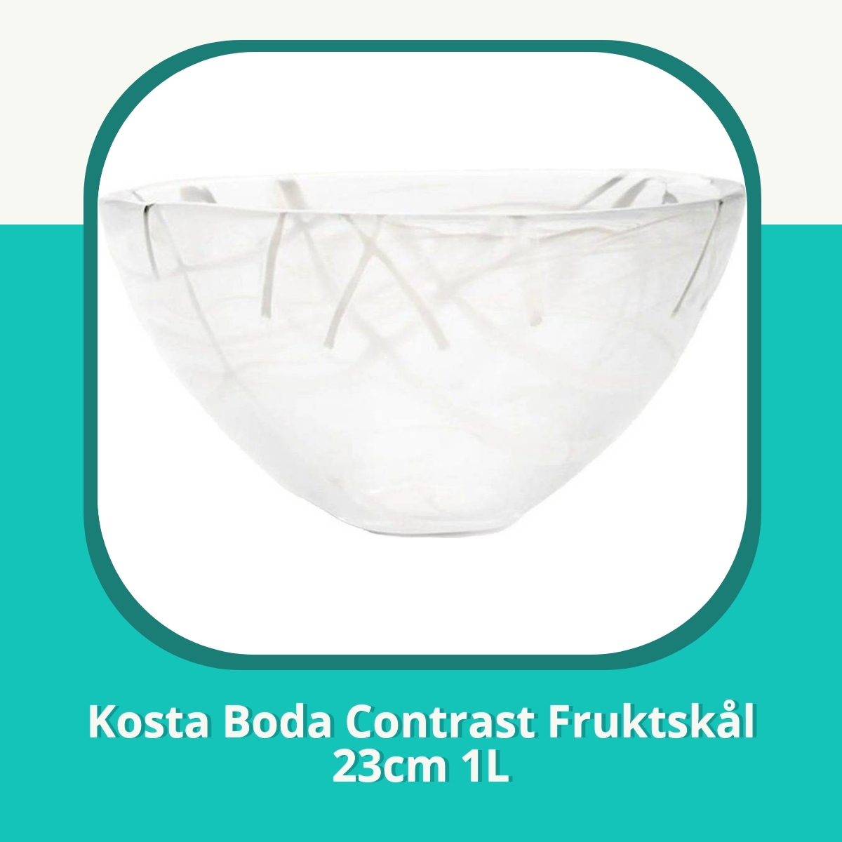 Anmeldelse af Kosta Boda Contrast Fruktskål 23cm 1L