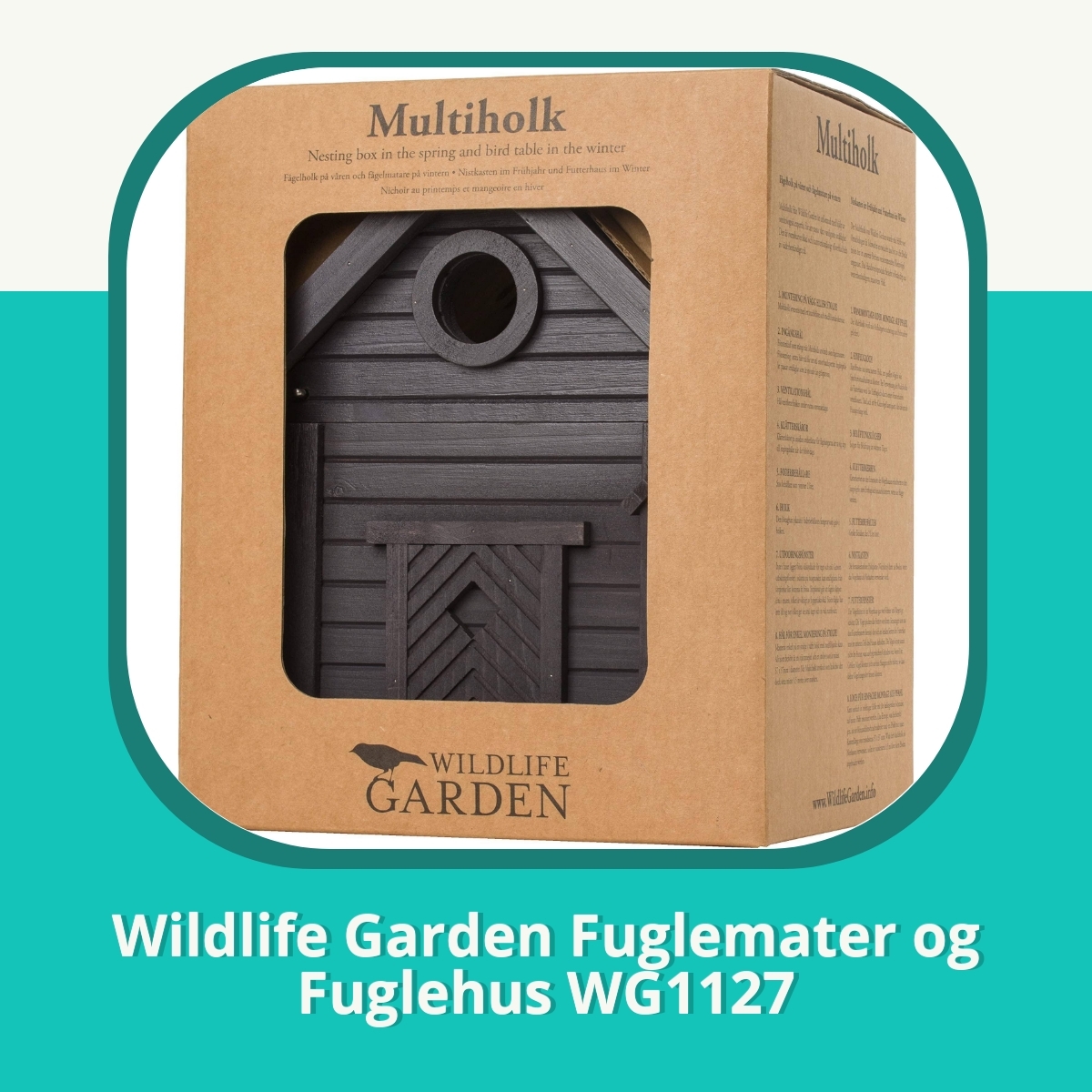Anmeldelse af Wildlife Garden fuglehus/foderautomat kul