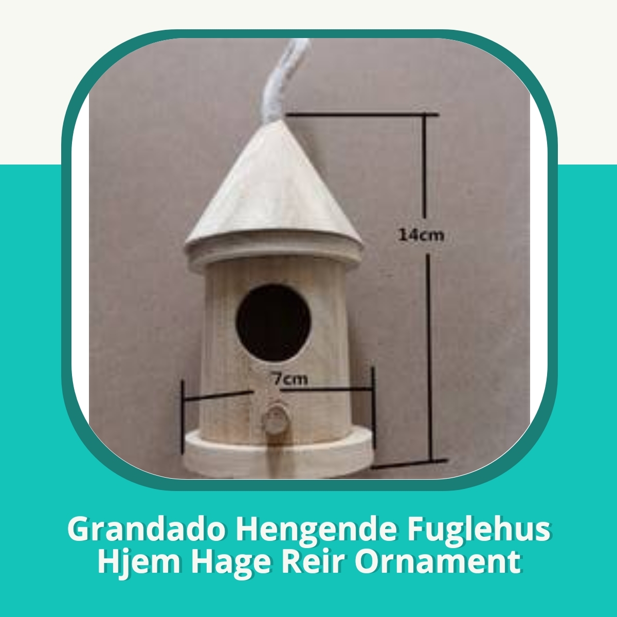 Anmeldelse af Grandado Hengende Fuglehus Hjem Hage Reir Ornament