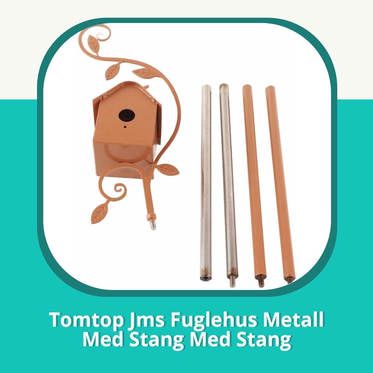 Anmeldelse af Tomtop Jms Fuglehus Metall Med Stang Med Stang