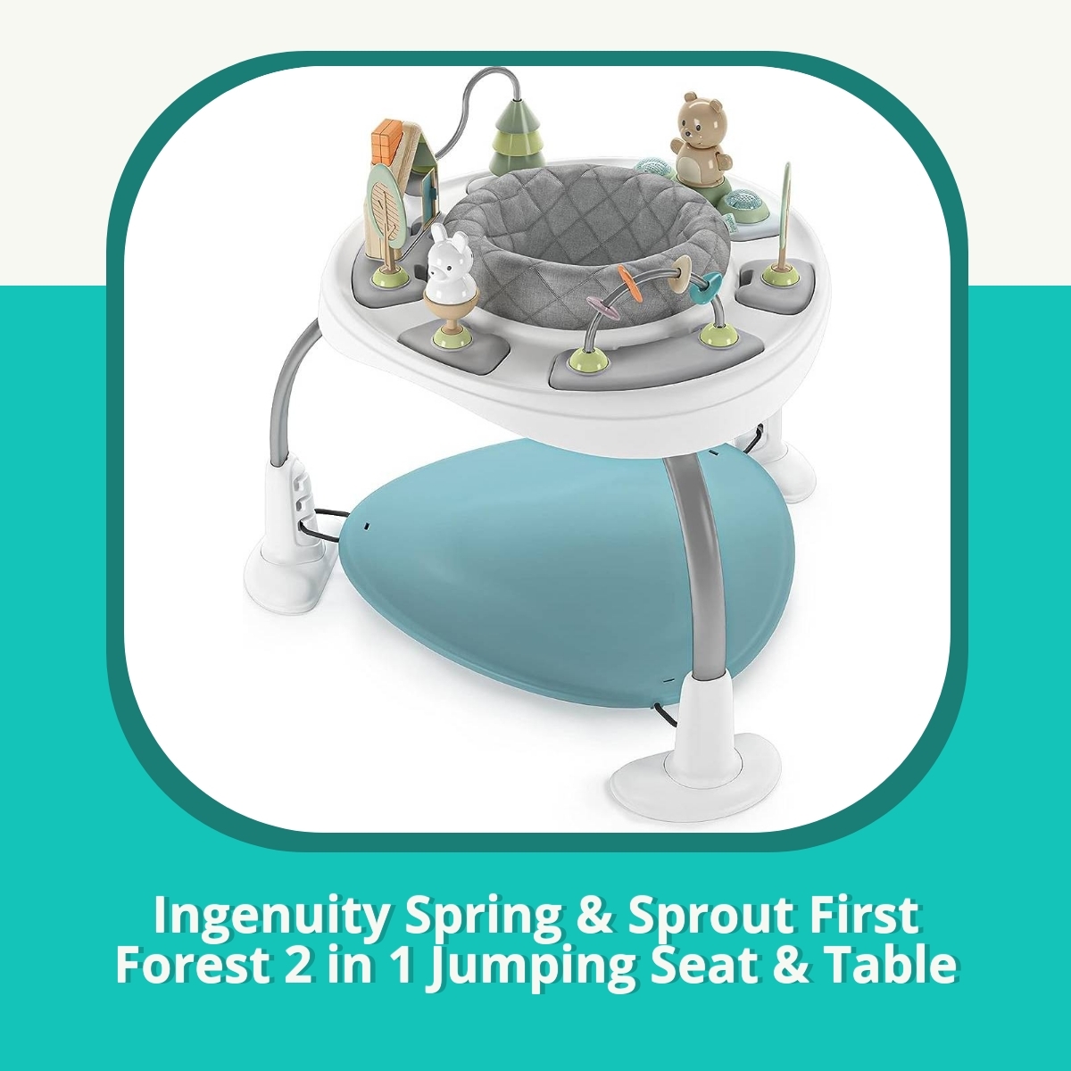 Anmeldelse af Ingenuity Spring & Sprout First Forest 2 in 1 Jumping Seat & Table