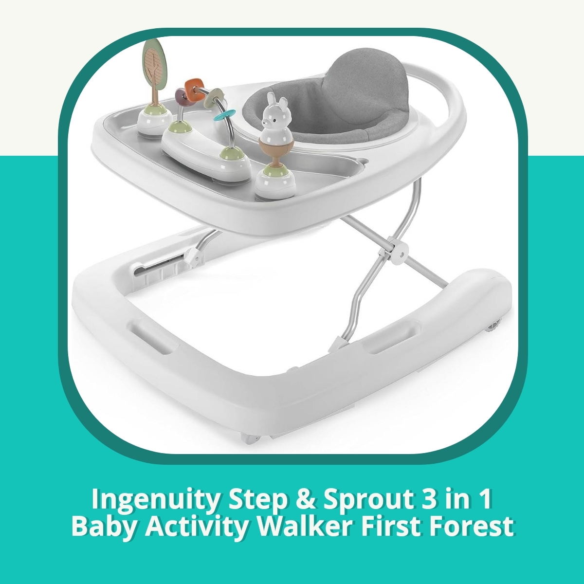 Anmeldelse af Ingenuity Step & Sprout 3 in 1 Baby Activity Walker First Forest