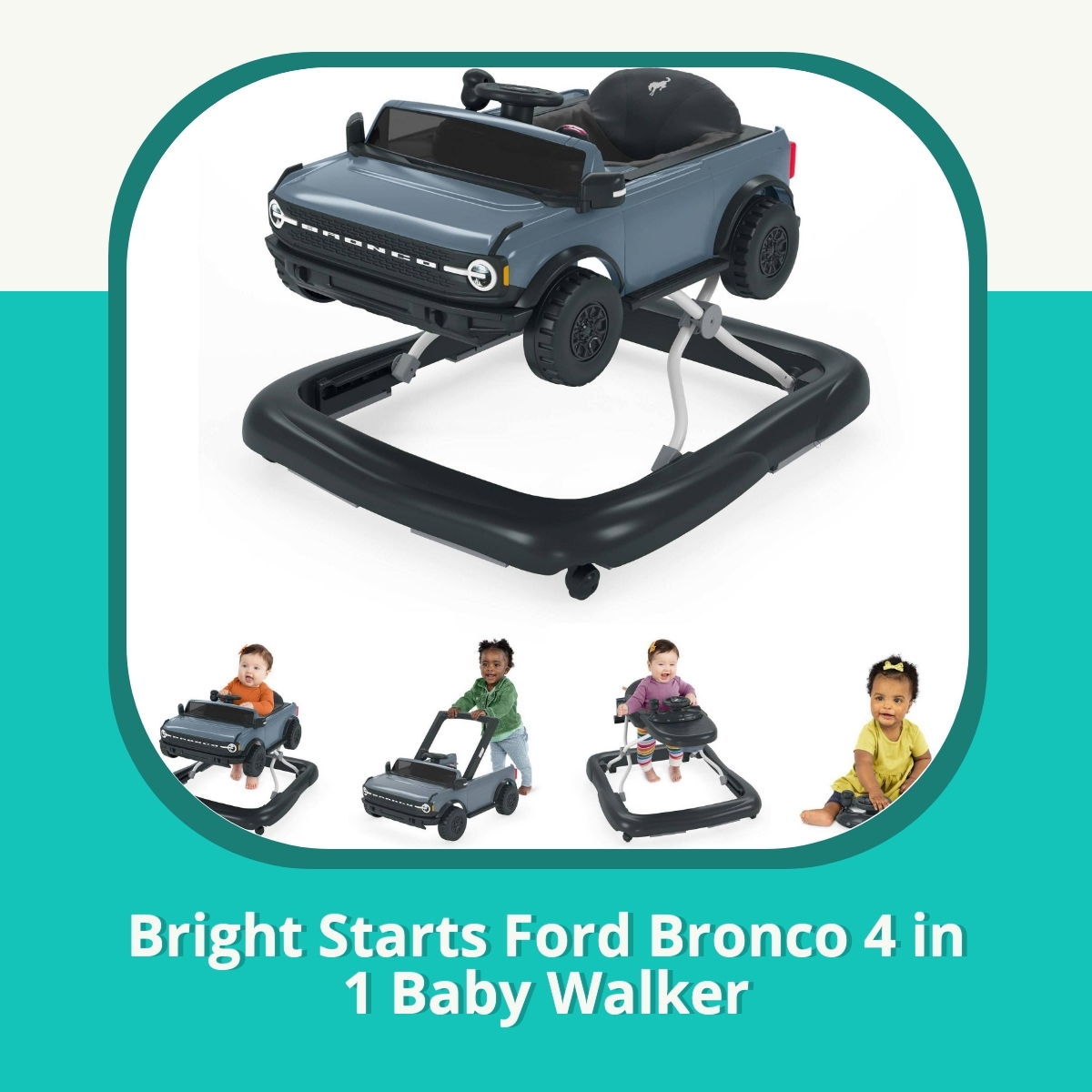 Anmeldelse af Bright Starts Ford Bronco 4 in 1 Baby Walker