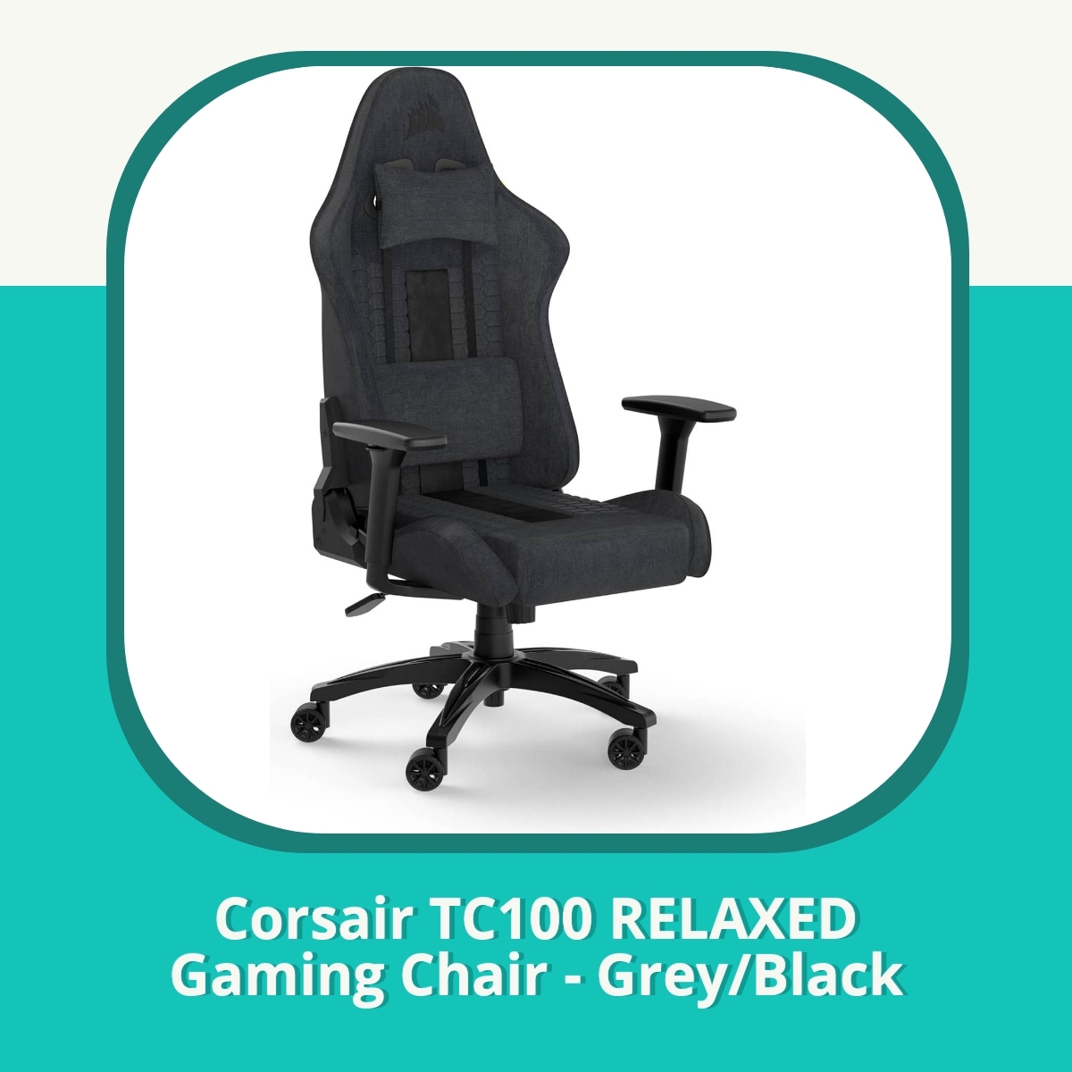 Anmeldelse af Corsair TC100 RELAXED Gaming Chair - Grey/Black
