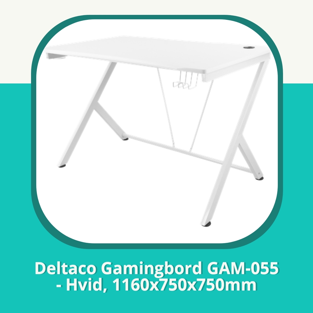 Anmeldelse af Deltaco Gamingbord GAM-055 - Hvid, 1160x750x750mm